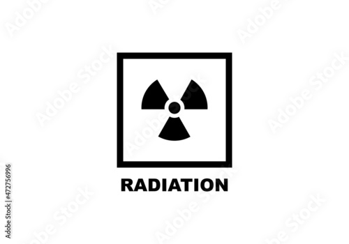 Radiation simple flat icon vector illustration