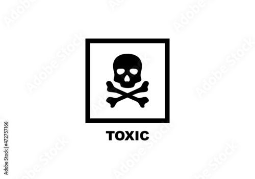 Toxic simple flat icon vector illustration