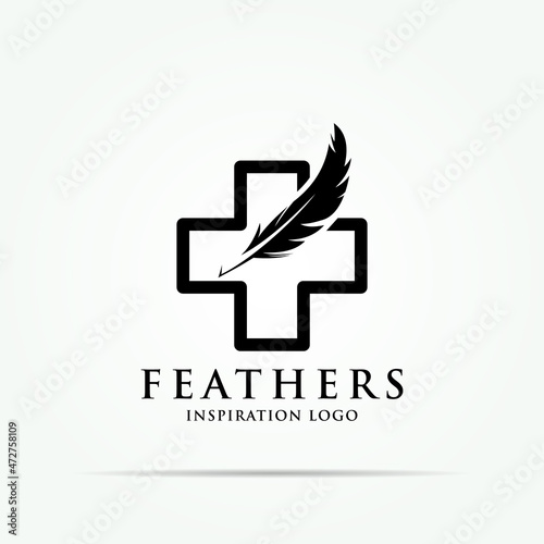 feather cross health medical education collection logo