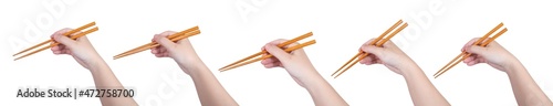 お箸を持つ手