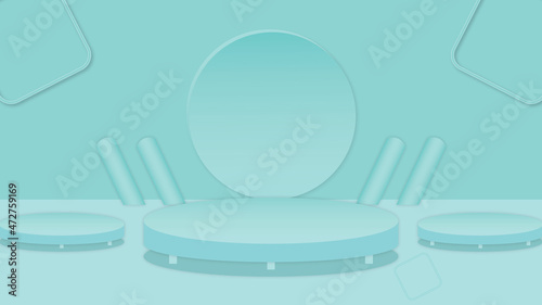 Product display podium empty background Free Vector