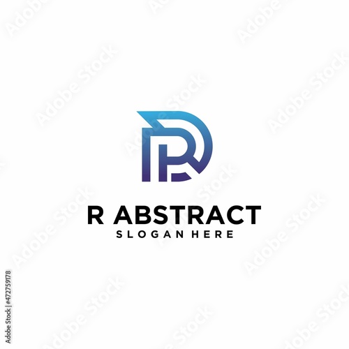 Letter R logo square shape with gradient color technology abstract digital logo letter R Free Download Letter R logo square shape with gradient color technology abstract digital logo letter R - GFXLoad