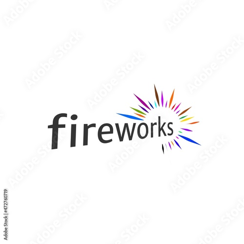 fireworks logo to celebrate new year