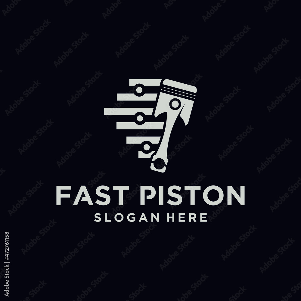 Piston speed technology logo automotive logo symbol vector illustration ...