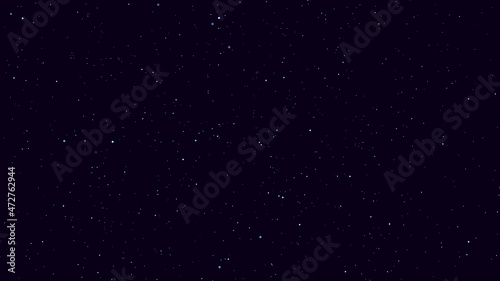 Stars on a black background. Glittering stars at night. Stars shining in sky. Background with purple glow stars. 3d rendering