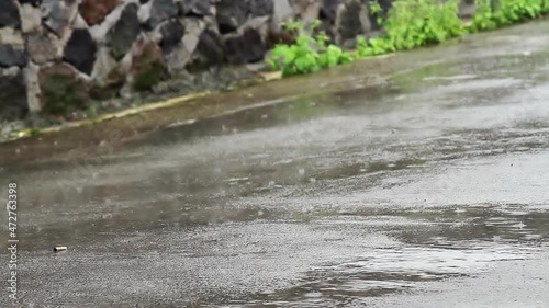 Wallpaper Mural The drizzling rain wets the highway with cast pavement Torontodigital.ca