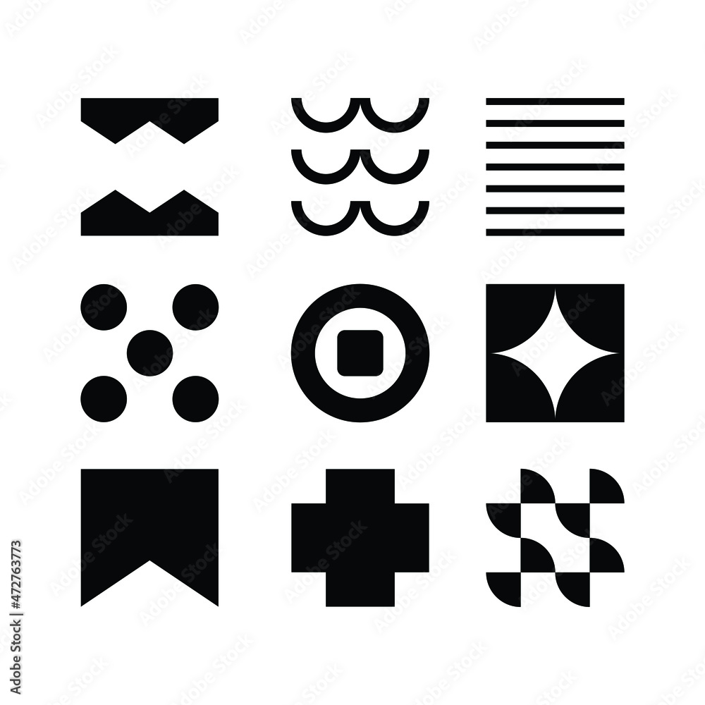 set of abstract shape illustration for decoration design. geometric element collection for futuristic or technological theme. vector element in many forms. set of abstract shape illustration for decoration design. geometric element collection for futuristic or technological theme. vector element in many forms.
