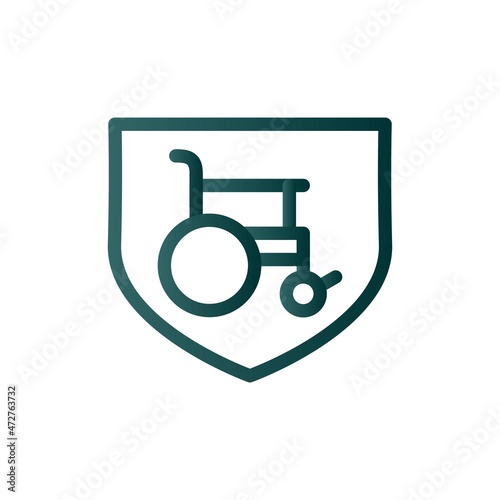 Insurance Line Gradient Vector Icon Design