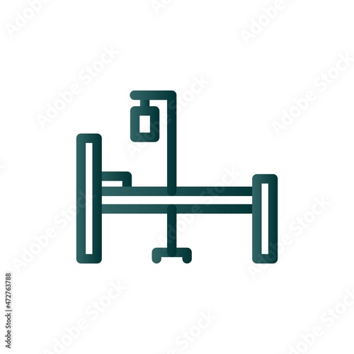Hospitalization Line Gradient Vector Icon Design