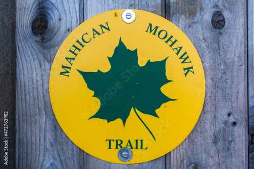 Mohawk Trail sign in Massachusetts photo