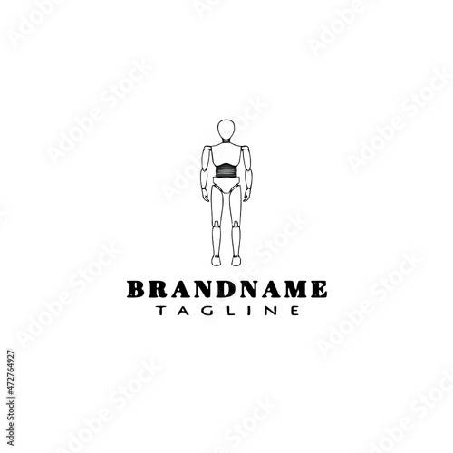 dummy logo cartoon icon design template black isolated vector illustration