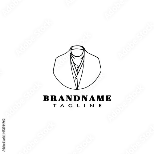 cravat logo icon design template black isolated vector illustration