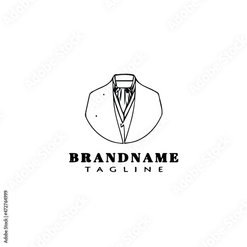 cravat logo cartoon icon design template isolated vector illustration