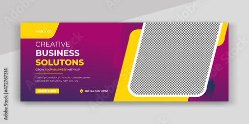 We are creative solution facebook cover photo or corporate banner	