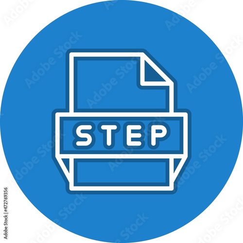 Step Line Circle Vector Icon Design