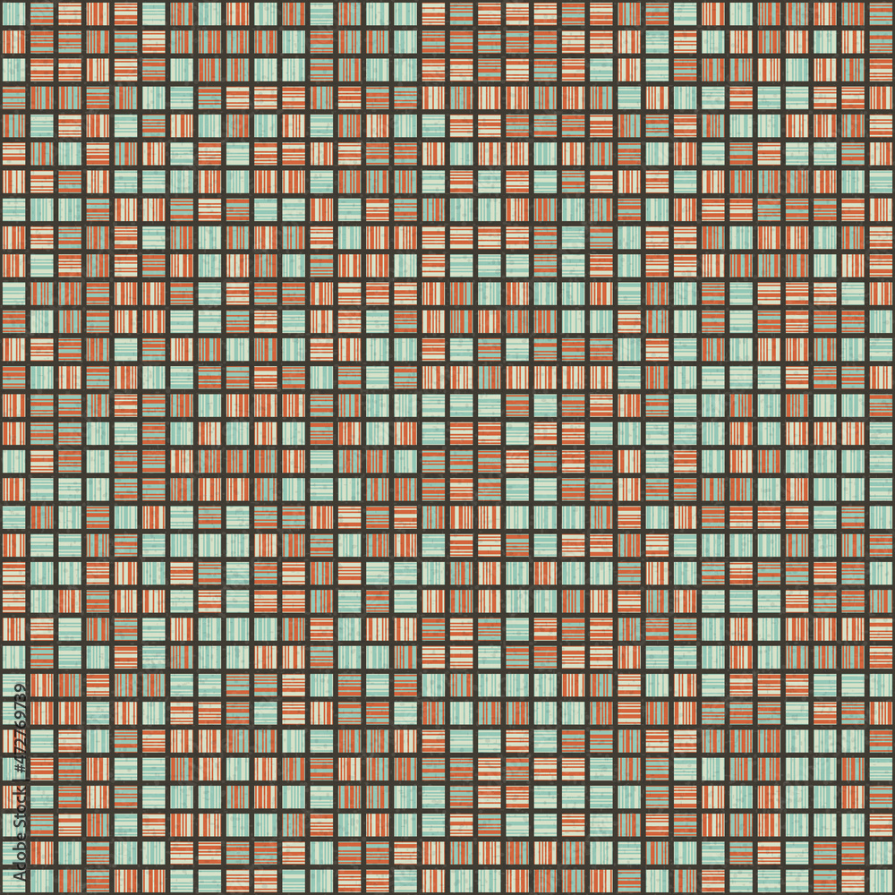 Fototapeta premium Abstract Geometric Pattern generative computational art illustration