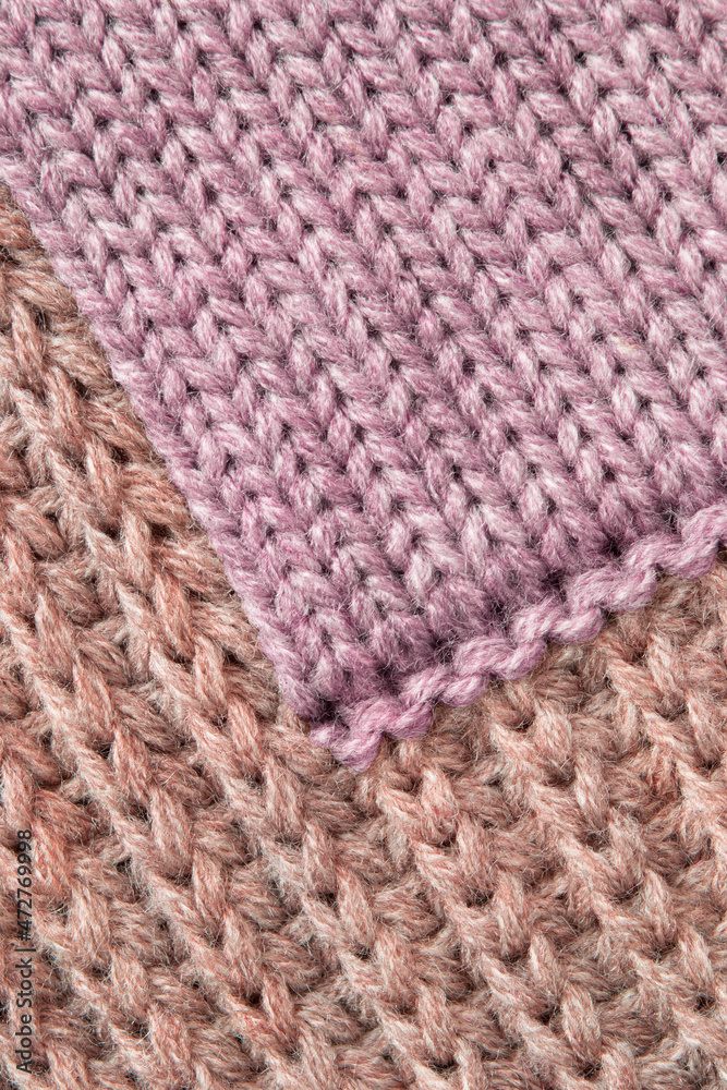 Pink knit background Pink knit background