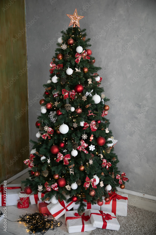 Christmas Tree Lights with Gifts Decoration for New Year