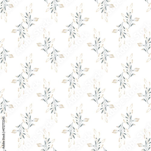 seamless floral watercolor pattern tile