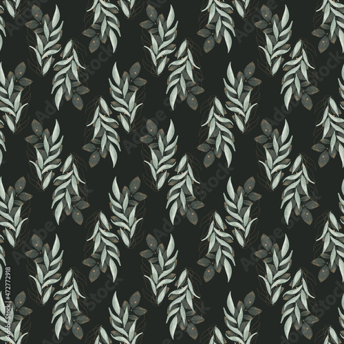 seamless floral watercolor pattern tile