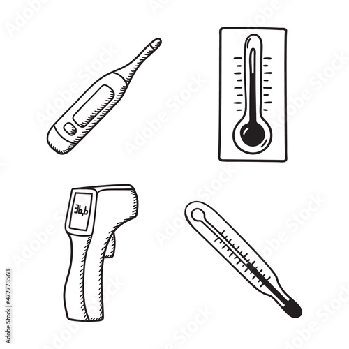 Vector icon of thermometer
