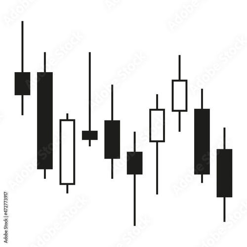 Vector Japanese candlestick indicator