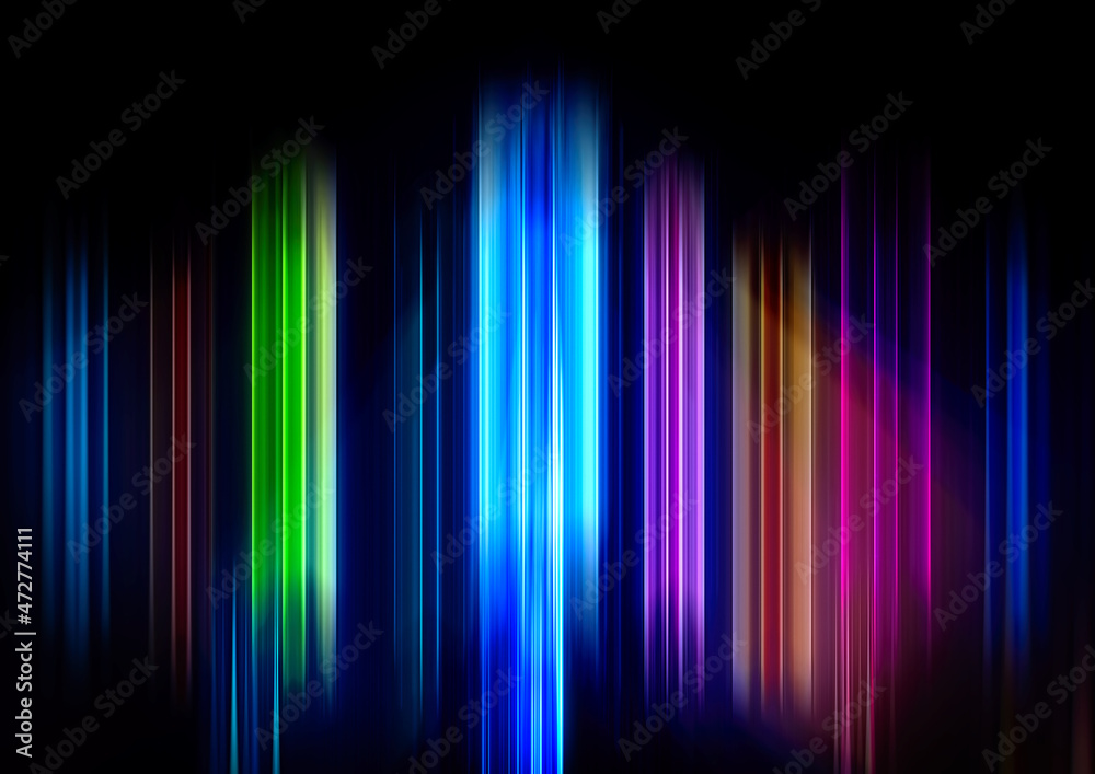 カラーグラデーションの光線