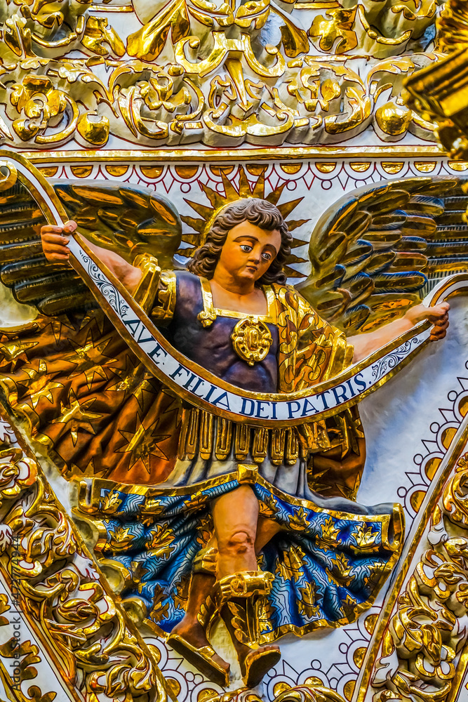 Obraz premium Angel, Rosary Chapel, Puebla, Mexico. Built in 1600's