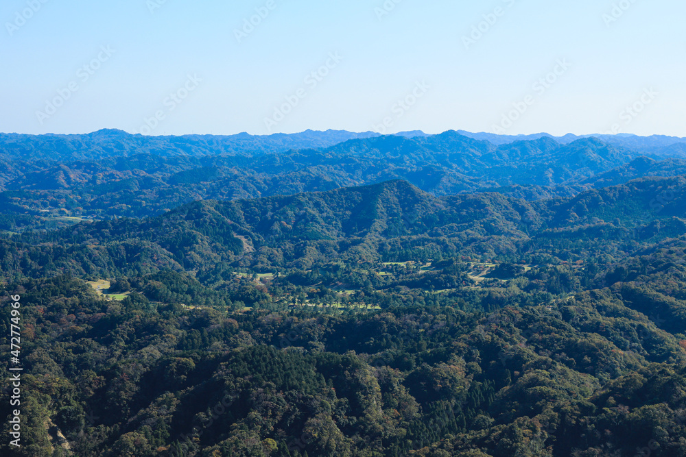 【千葉県君津市】九十九谷公園と青空風景