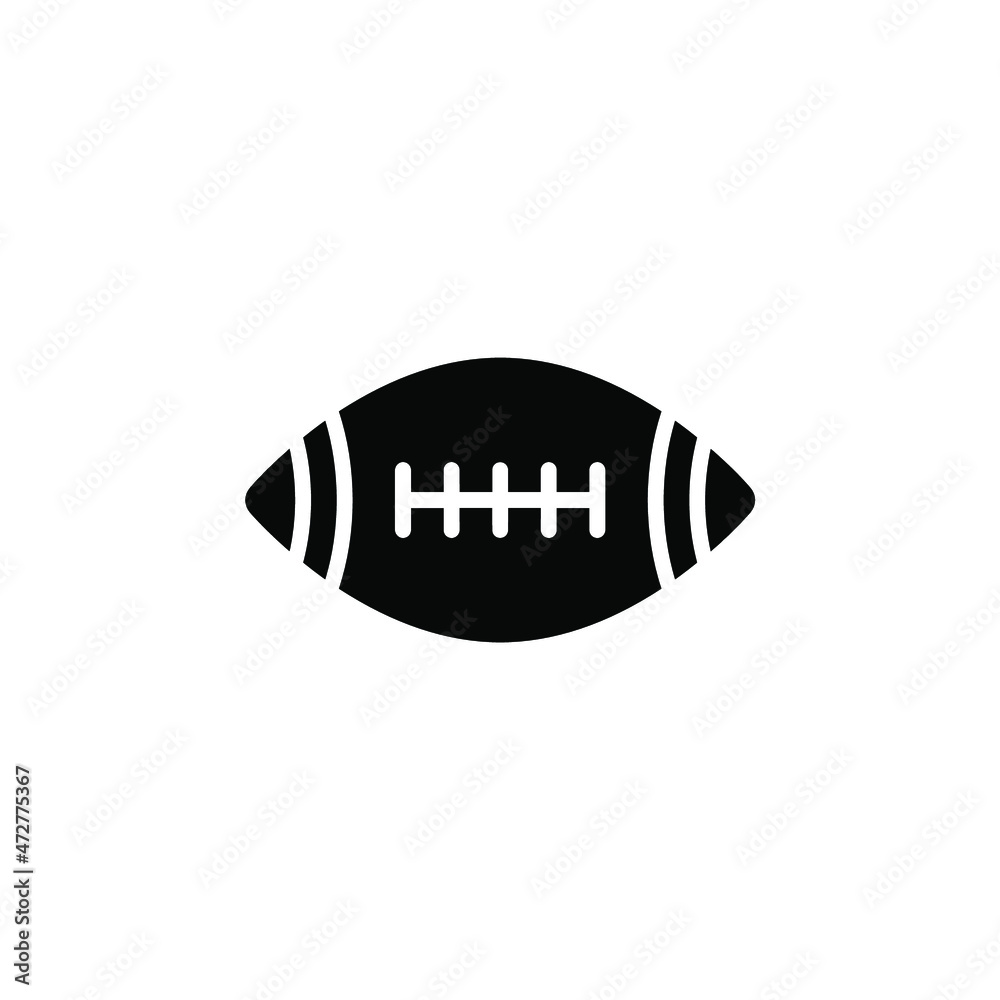 Vector sign of the American football symbol is isolated on a white background. American football icon color editable.