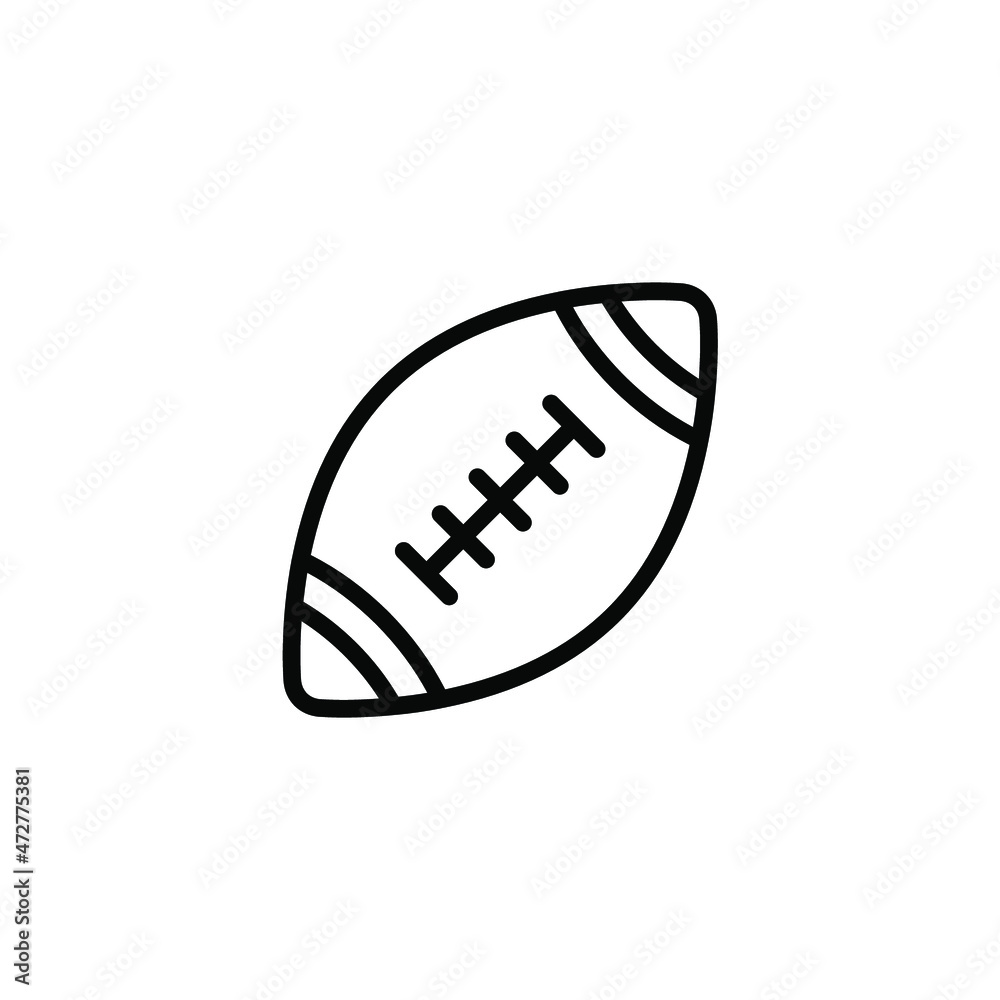 Vector sign of the American football symbol is isolated on a white background. American football icon color editable. Vector sign of the American football symbol is isolated on a white background. American football icon color editable.