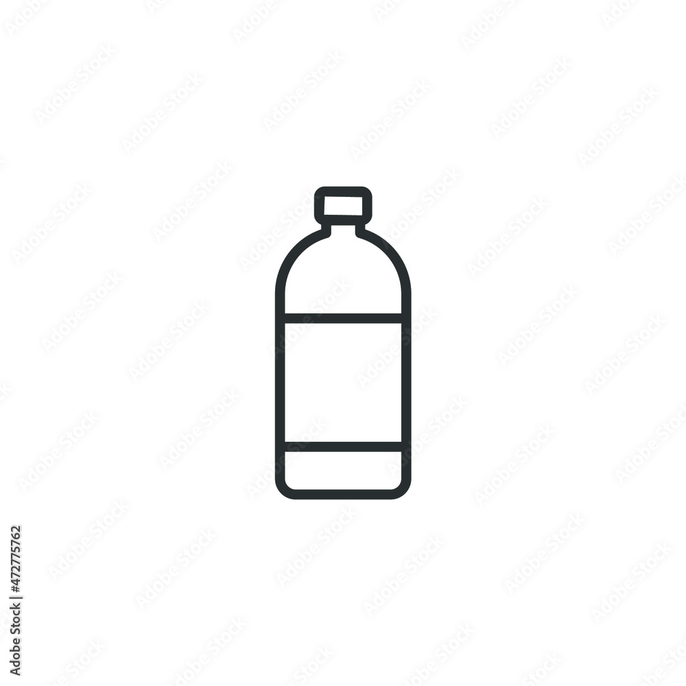 Vector sign of the bottle symbol is isolated on a white background. bottle icon color editable. Vector sign of the bottle symbol is isolated on a white background. bottle icon color editable.