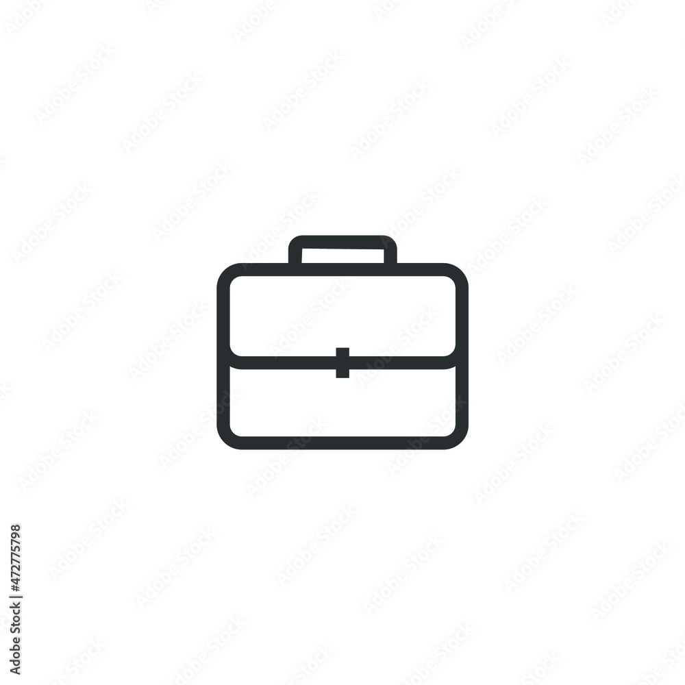 Vector sign of the Briefcase symbol is isolated on a white background. Briefcase icon color editable. Vector sign of the Briefcase symbol is isolated on a white background. Briefcase icon color editable.