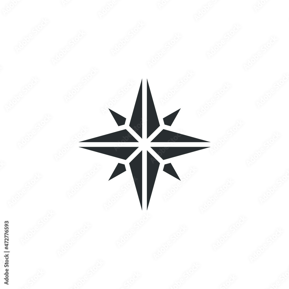 Vector sign of the compass symbol is isolated on a white background. compass icon color editable. Vector sign of the compass symbol is isolated on a white background. compass icon color editable.
