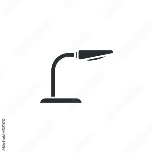 Vector sign of the Desk lamp symbol is isolated on a white background. Desk lamp icon color editable.