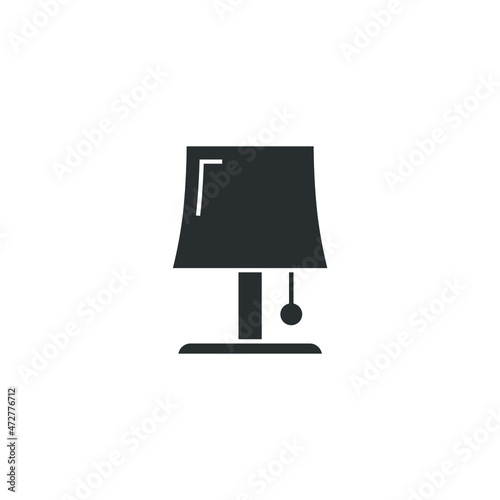 Vector sign of the Desk lamp symbol is isolated on a white background. Desk lamp icon color editable.