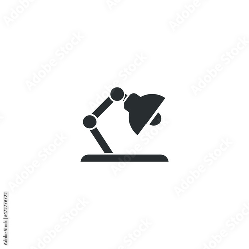 Vector sign of the Desk lamp symbol is isolated on a white background. Desk lamp icon color editable.