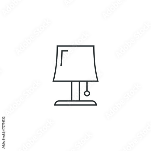 Vector sign of the Desk lamp symbol is isolated on a white background. Desk lamp icon color editable.