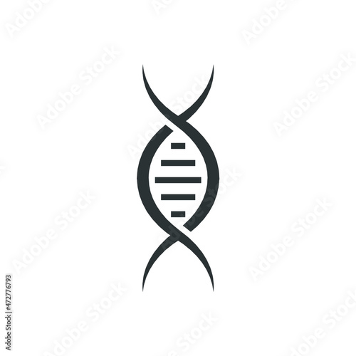 Vector sign of the DNA Helix symbol is isolated on a white background. DNA Helix icon color editable.