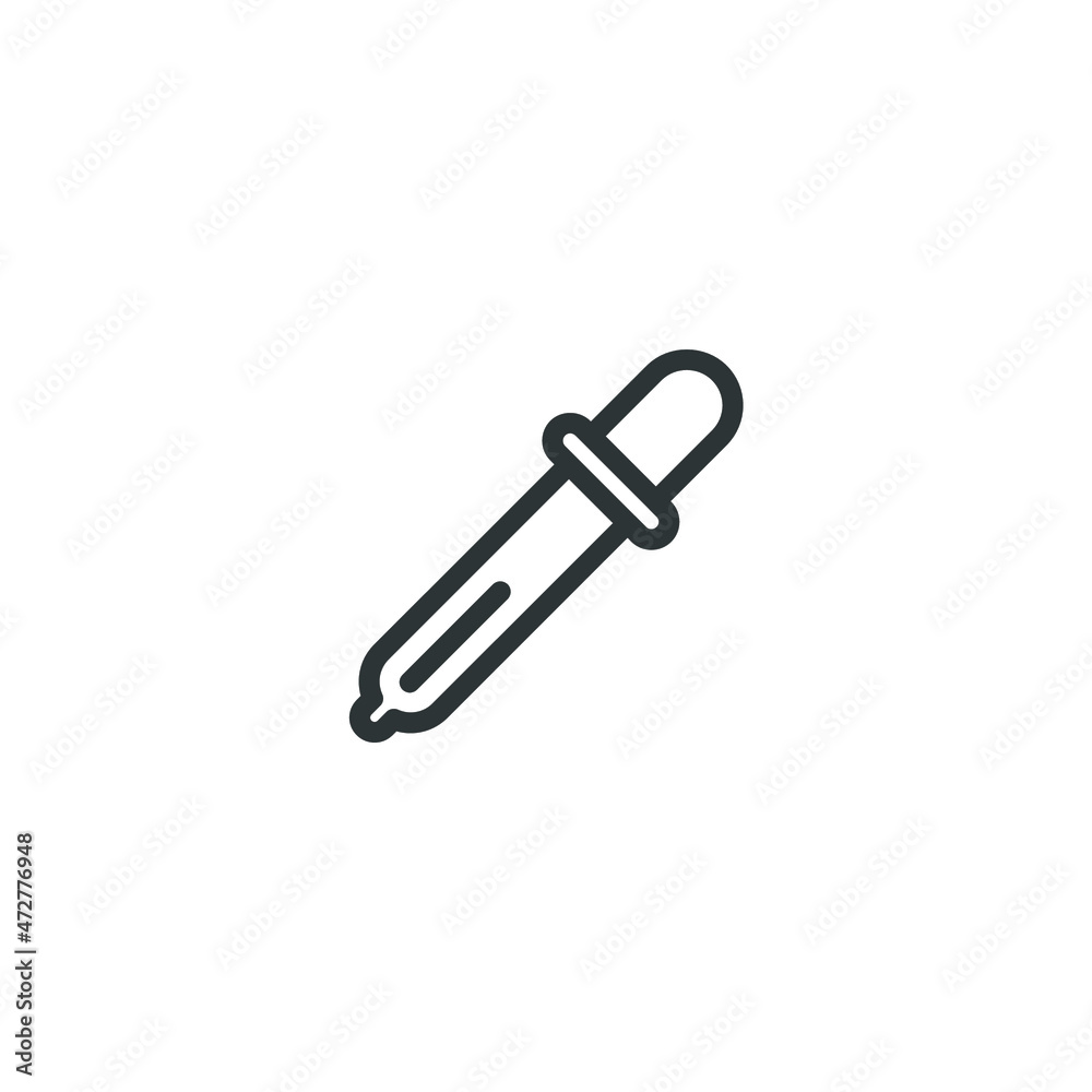 Vector sign of the Dropper symbol is isolated on a white background. Dropper icon color editable. Vector sign of the Dropper symbol is isolated on a white background. Dropper icon color editable.