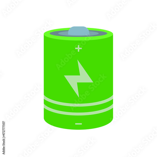 Green emoji vector battery power