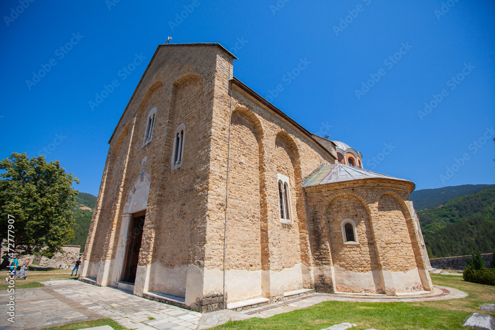 The Studenica Monastery, 12th-century Serbian Orthodox Church monastery. UNESCO World Cultural Heritage. Serbia, Europe.