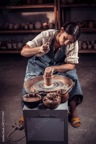 Manual production of ceramic products according to old recipes.