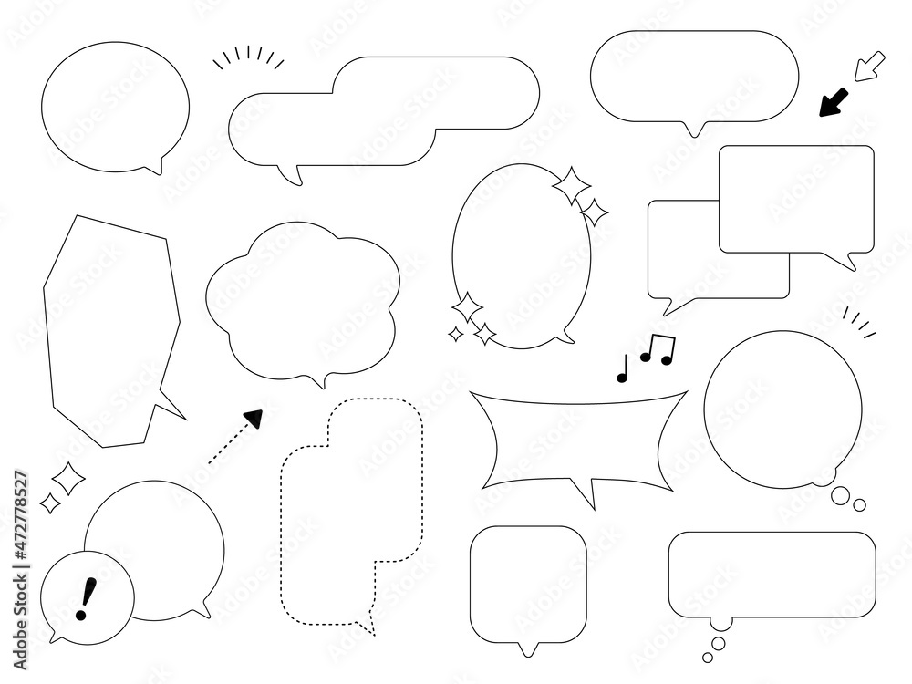 Obraz premium シンプルな吹き出し素材
