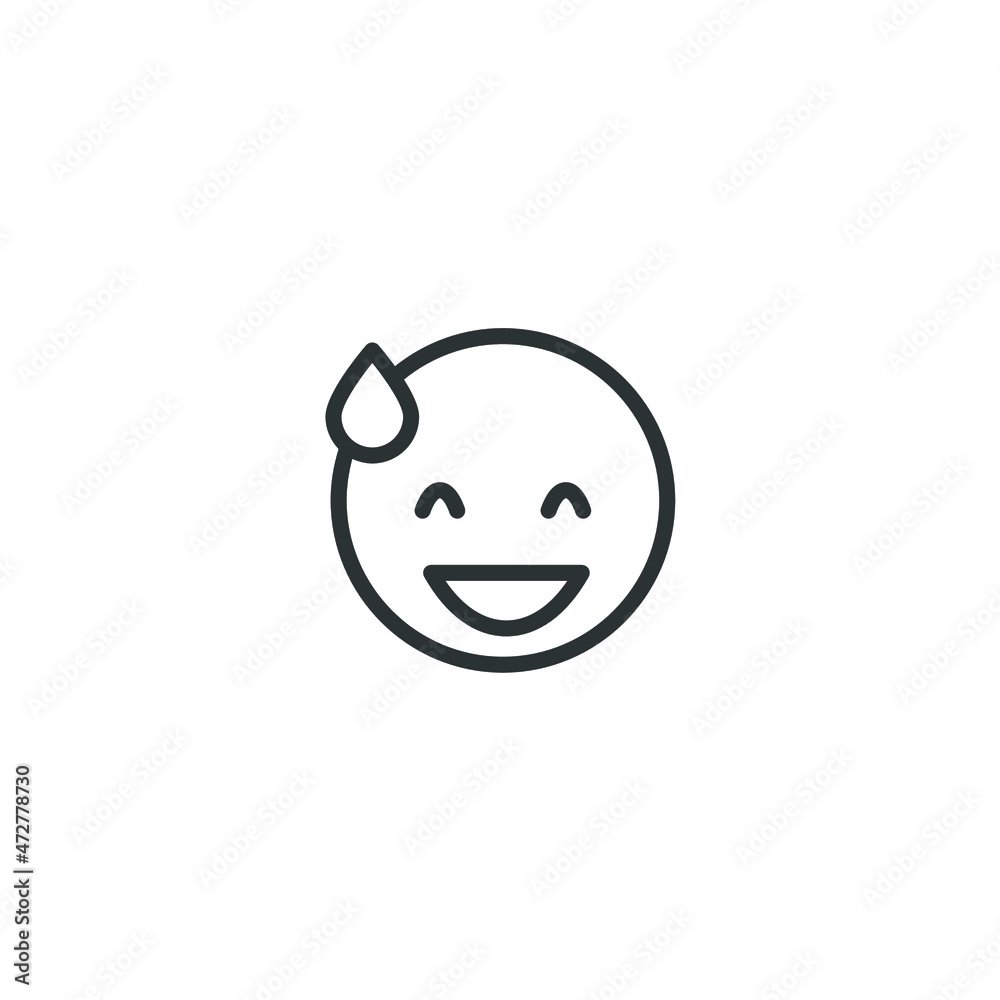 Vector sign of the emoticon face symbol is isolated on a white background. emoticon face icon color editable. Vector sign of the emoticon face symbol is isolated on a white background. emoticon face icon color editable.