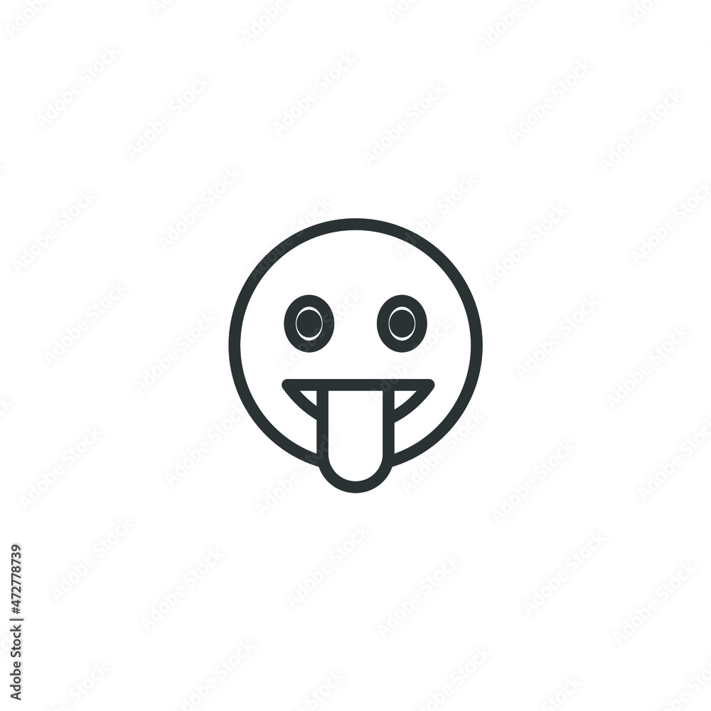 Vector sign of the emoticon face symbol is isolated on a white background. emoticon face icon color editable. Vector sign of the emoticon face symbol is isolated on a white background. emoticon face icon color editable.