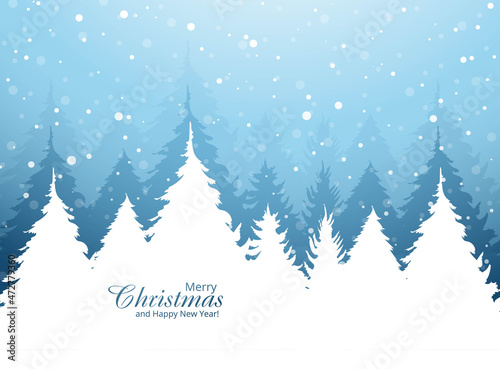 Beautiful christmas tree card holiday background