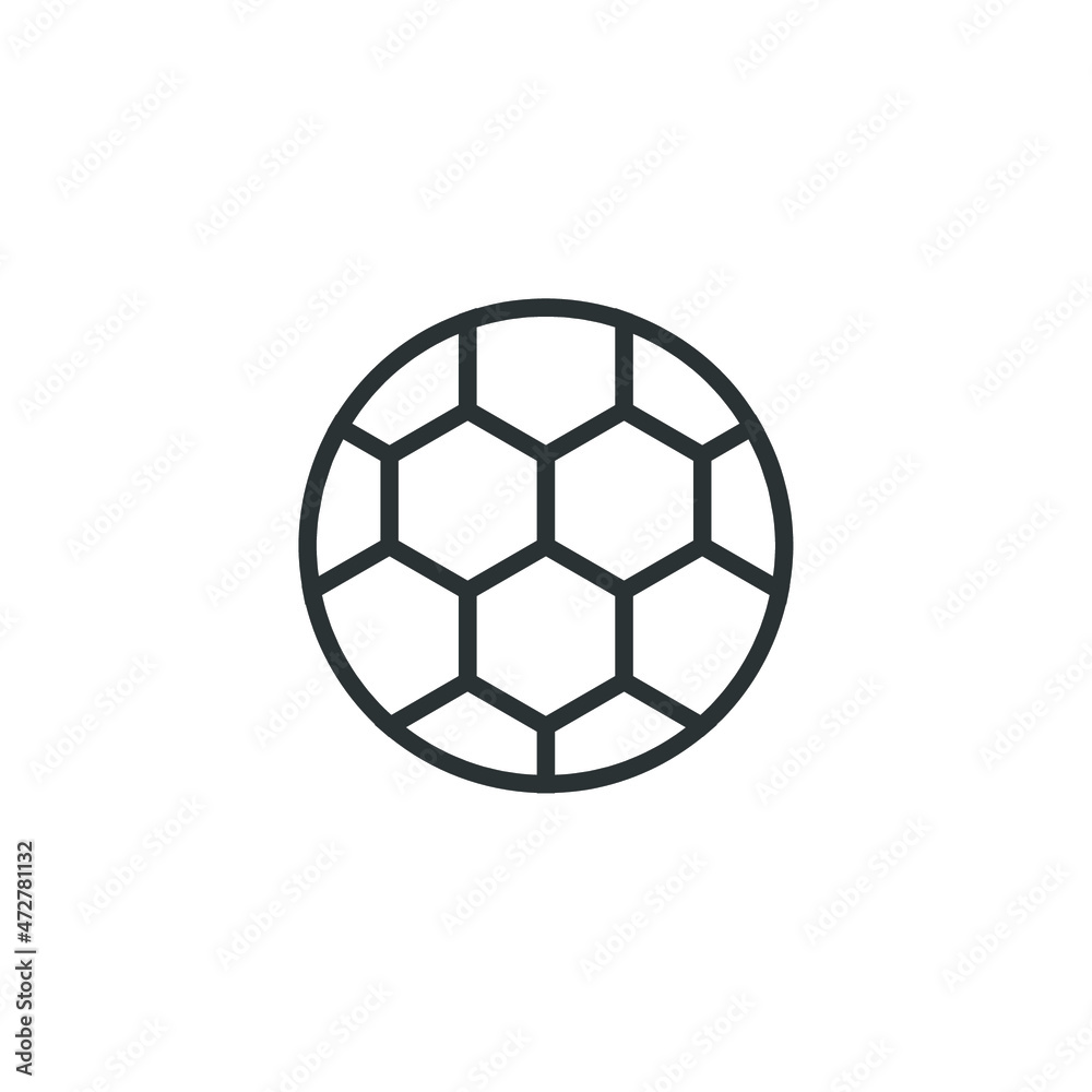 Vector sign of the football symbol is isolated on a white background. football icon color editable.
Vector sign of the football symbol is isolated on a white background. football icon color editable.