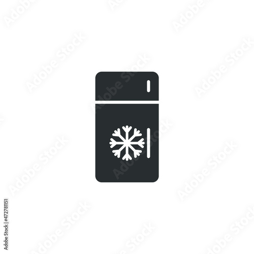 Vector sign of the freezer symbol is isolated on a white background. freezer icon color editable.