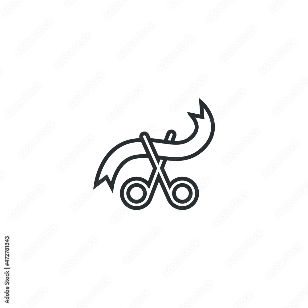 Vector sign of the grand opening symbol is isolated on a white background. grand opening icon color editable.